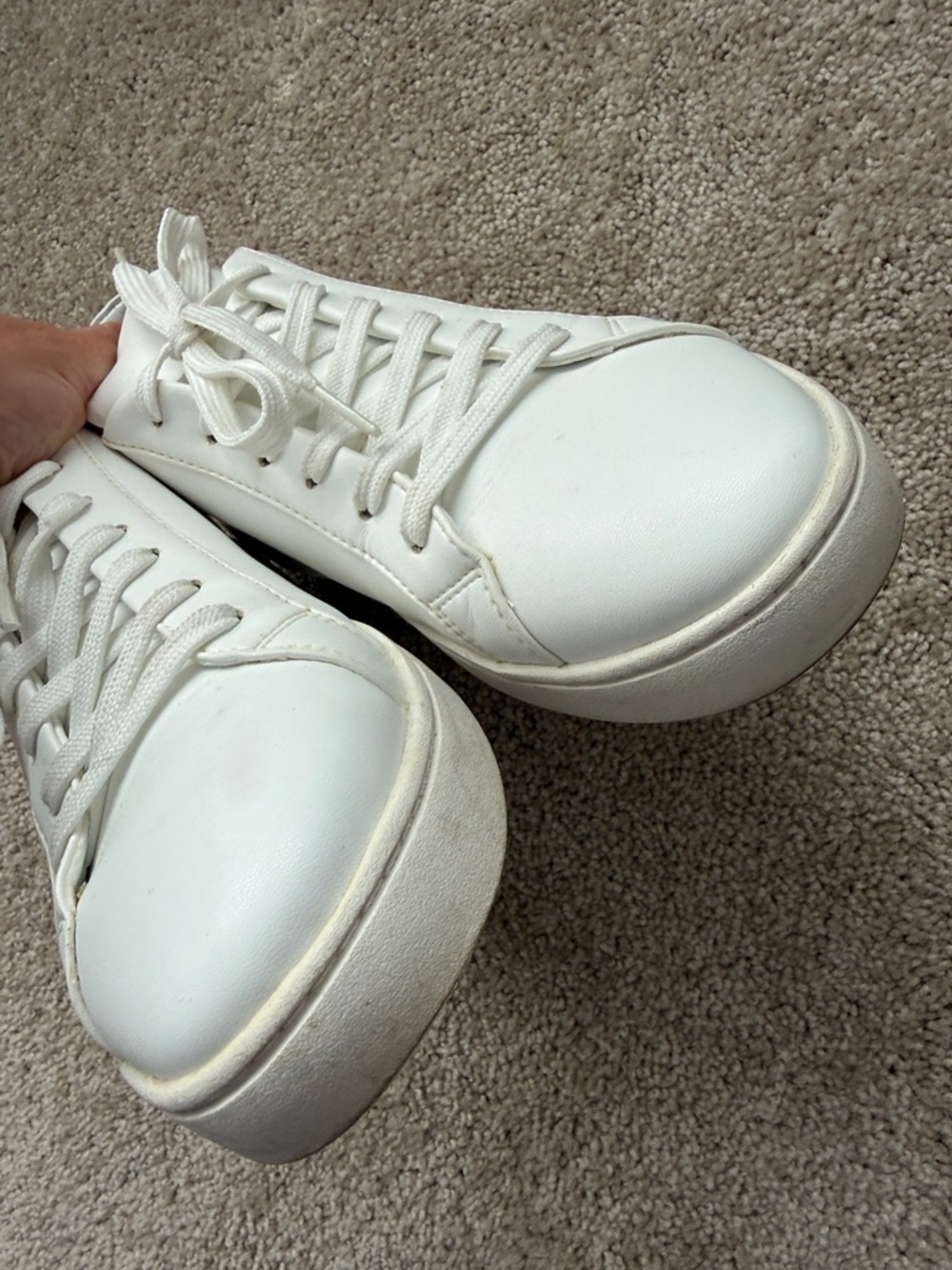 Thousand Fell Lace Up White Cream Casual Sneaker - Picture 6 of 10